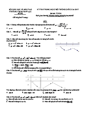 Đề thi trung học phổ thông quốc gia - Bài thi Toán - Mã đề thi 132